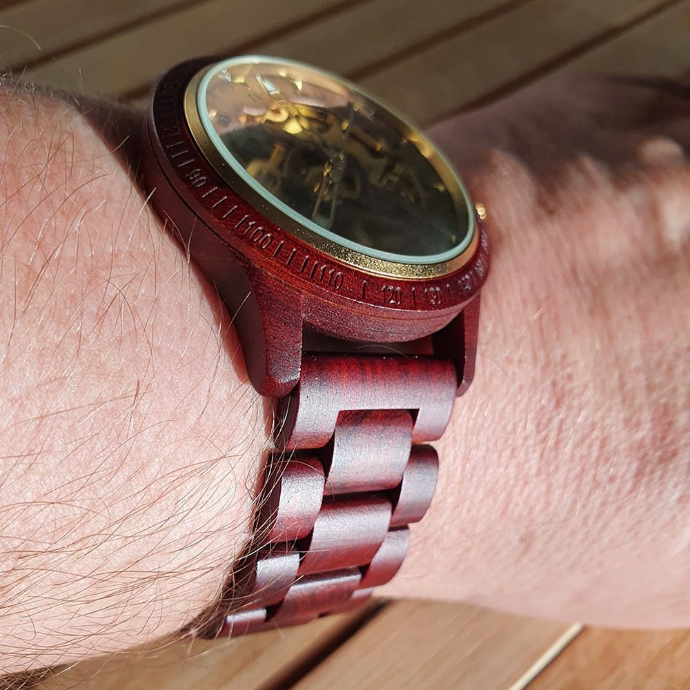 Classic Wooden Men's Mechanical Watch - Wize - Z