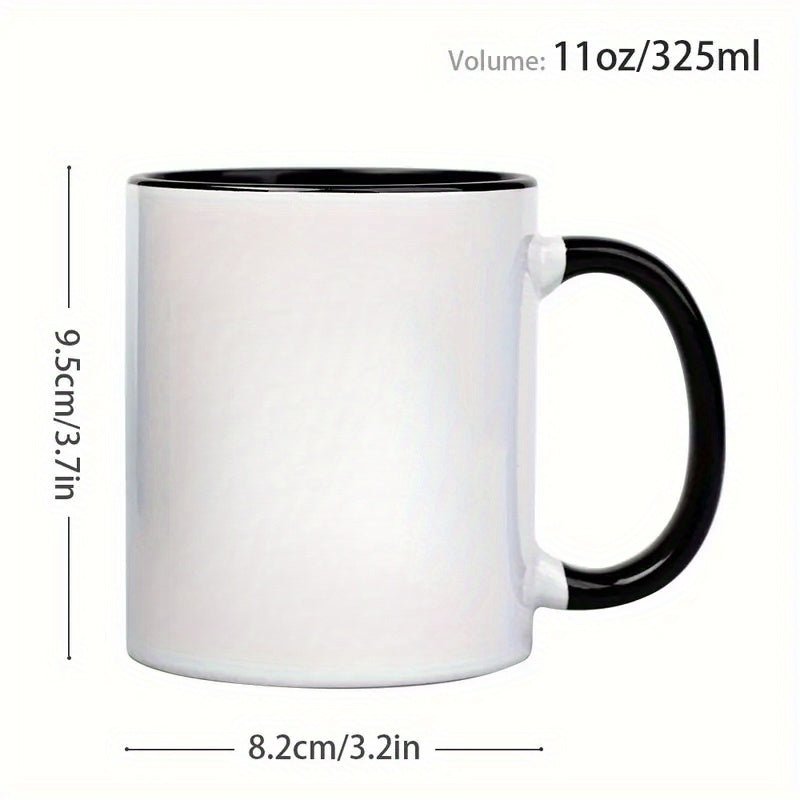 Double-Sided Funny Goat Mug - 11oz Ceramic Cup for Goat Lovers - Office Gift - Charming Illustration - Wize-Z