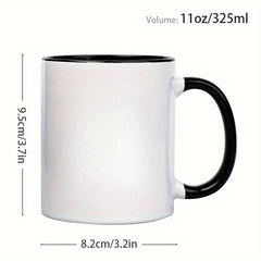 Double-Sided Funny Goat Mug - 11oz Ceramic Cup for Goat Lovers - Office Gift - Charming Illustration - Wize-Z