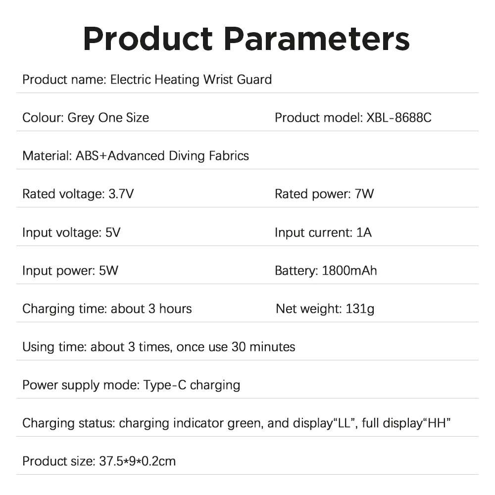 Electric Heating Wrist Massager Hot Compress Vibration Wrist - Wize - Z