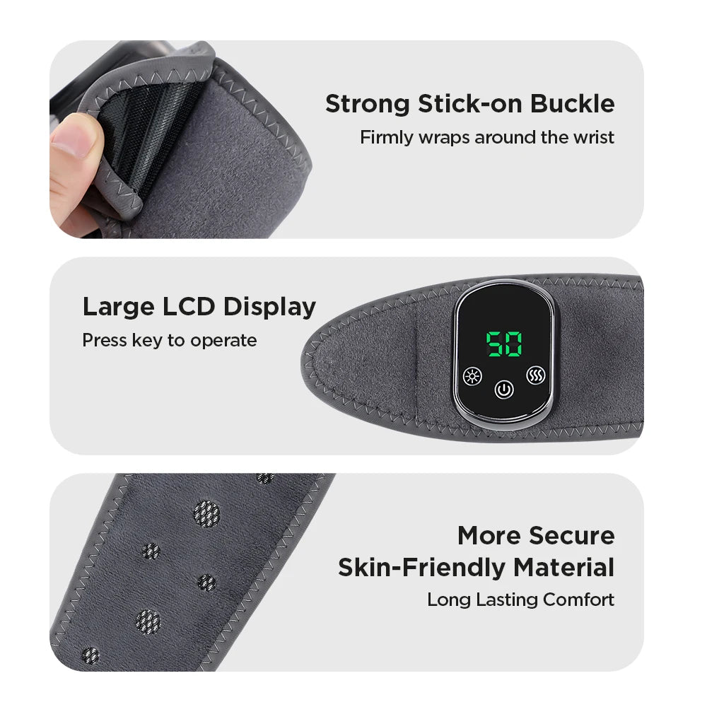 Electric Heating Wrist Massager Hot Compress Vibration Wrist - Wize - Z