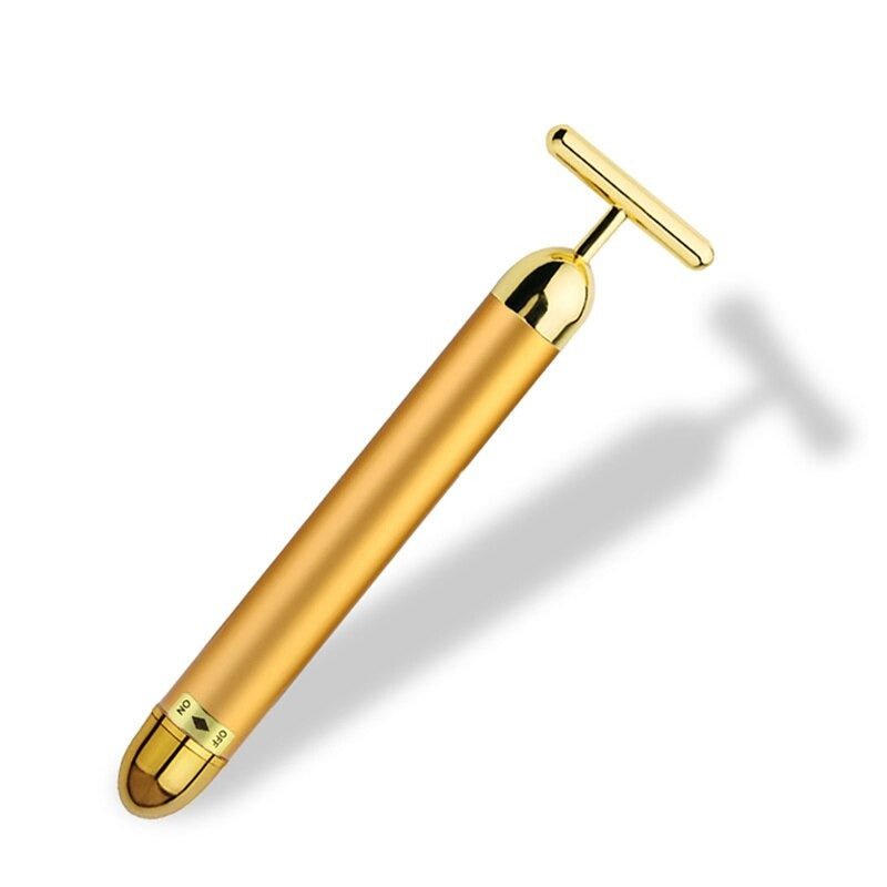 Energy 24K Gold T Beauty Bar Facial Roller Massager - Wize - Z