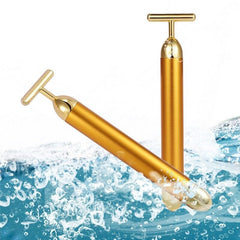 Energy 24K Gold T Beauty Bar Facial Roller Massager - Wize - Z