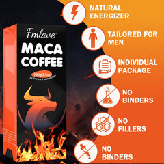 Energy-Boosting Maca Coffee Powder Blend for Men - 5 Packets - Wize-Z