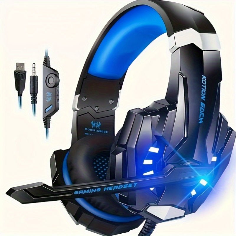 Gaming Headset with LED Lights & Microphone - Noise - Cancelling Surround Sound - Wize - Z