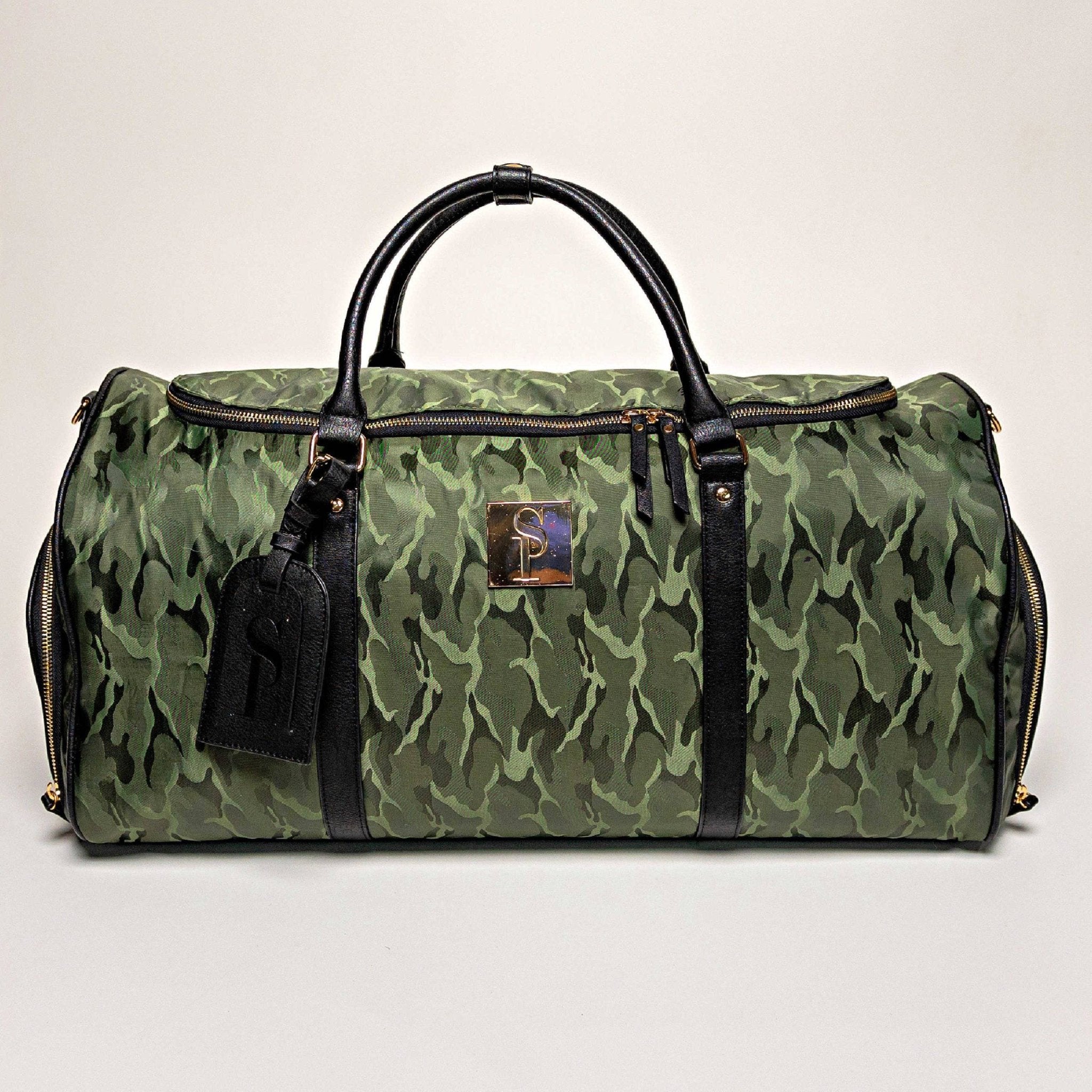 Green Camo Weekender Duffle Bag - Wize - Z