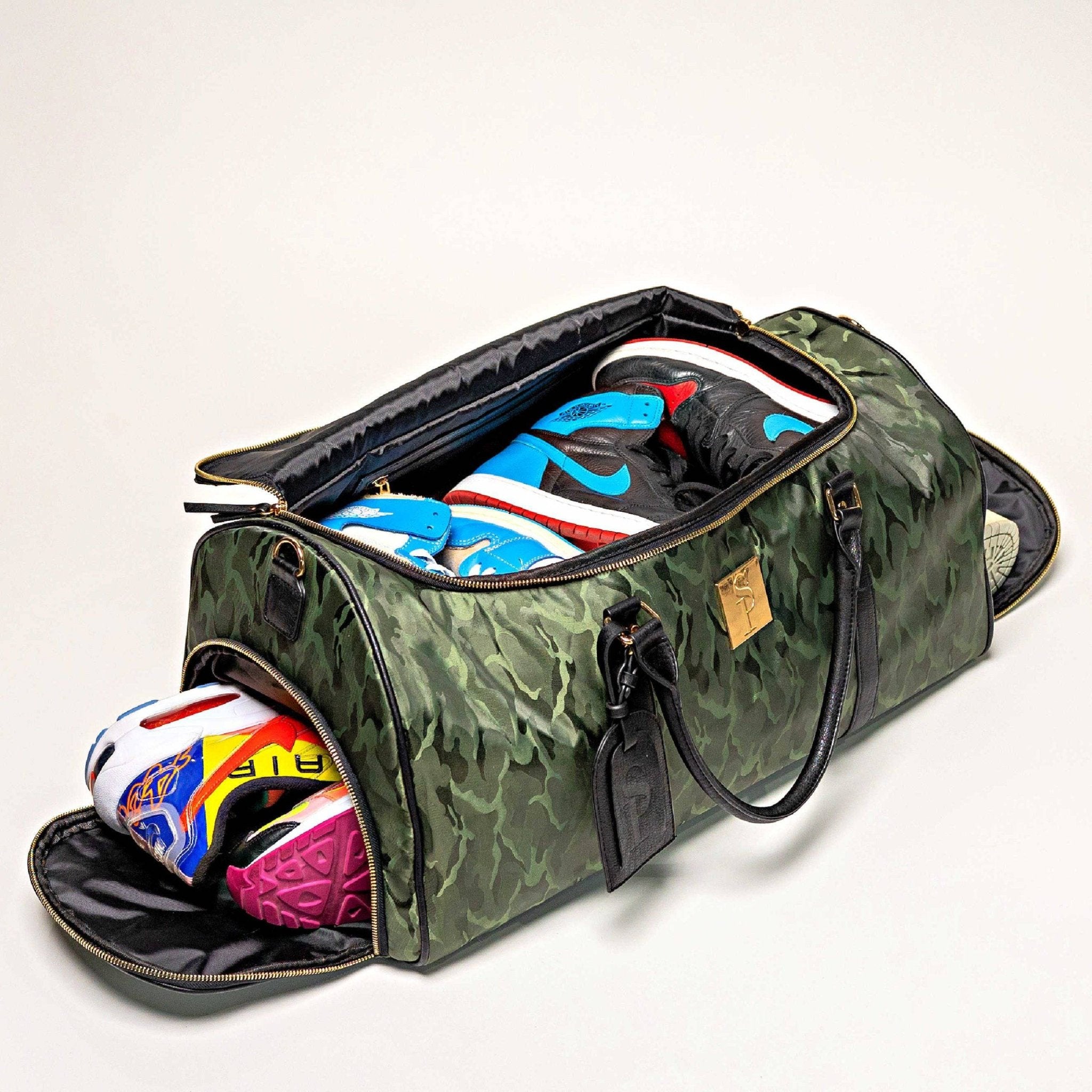 Green Camo Weekender Duffle Bag - Wize - Z