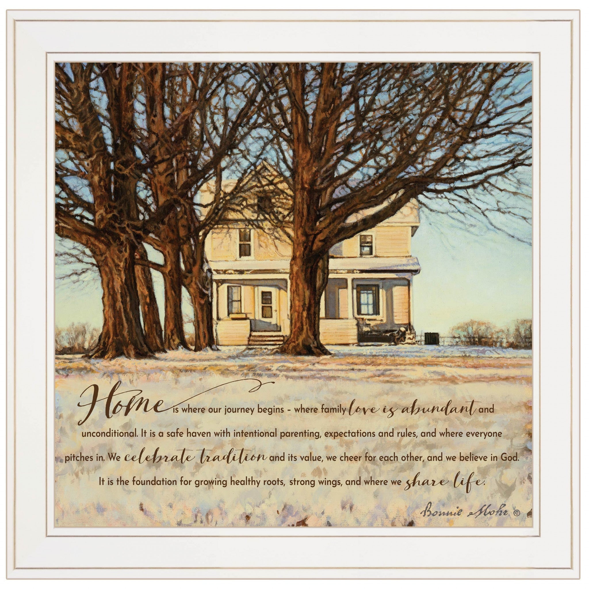 Home 1 White Framed Print Wall Art - Wize - Z