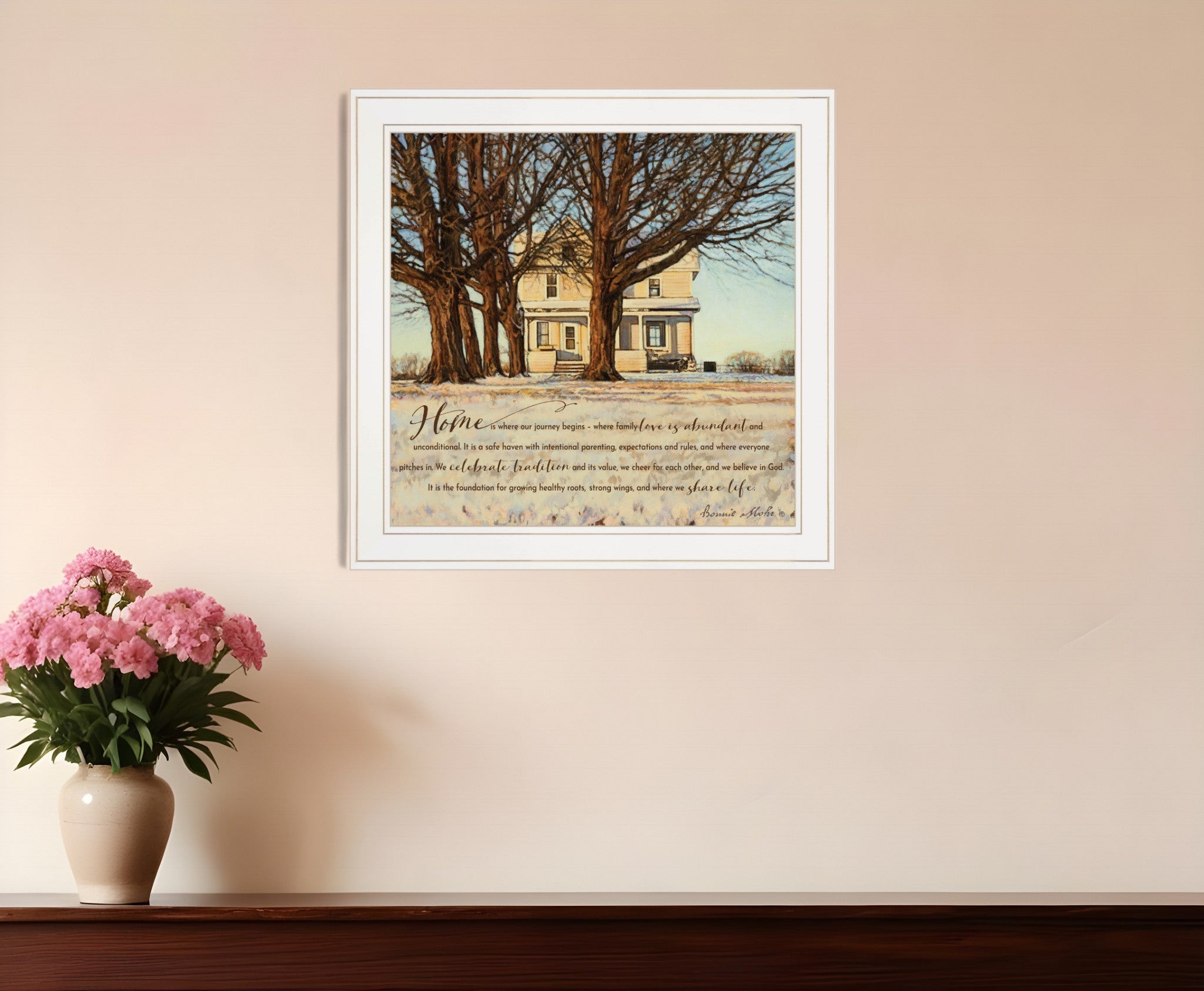 Home 1 White Framed Print Wall Art - Wize - Z