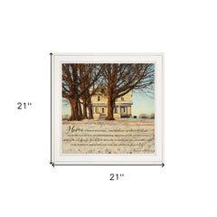 Home 1 White Framed Print Wall Art - Wize - Z