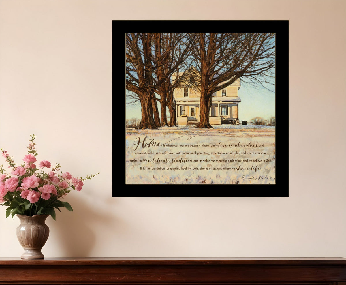 Home 3 Black Framed Print Wall Art - Wize - Z