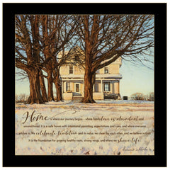 Home 3 Black Framed Print Wall Art - Wize - Z