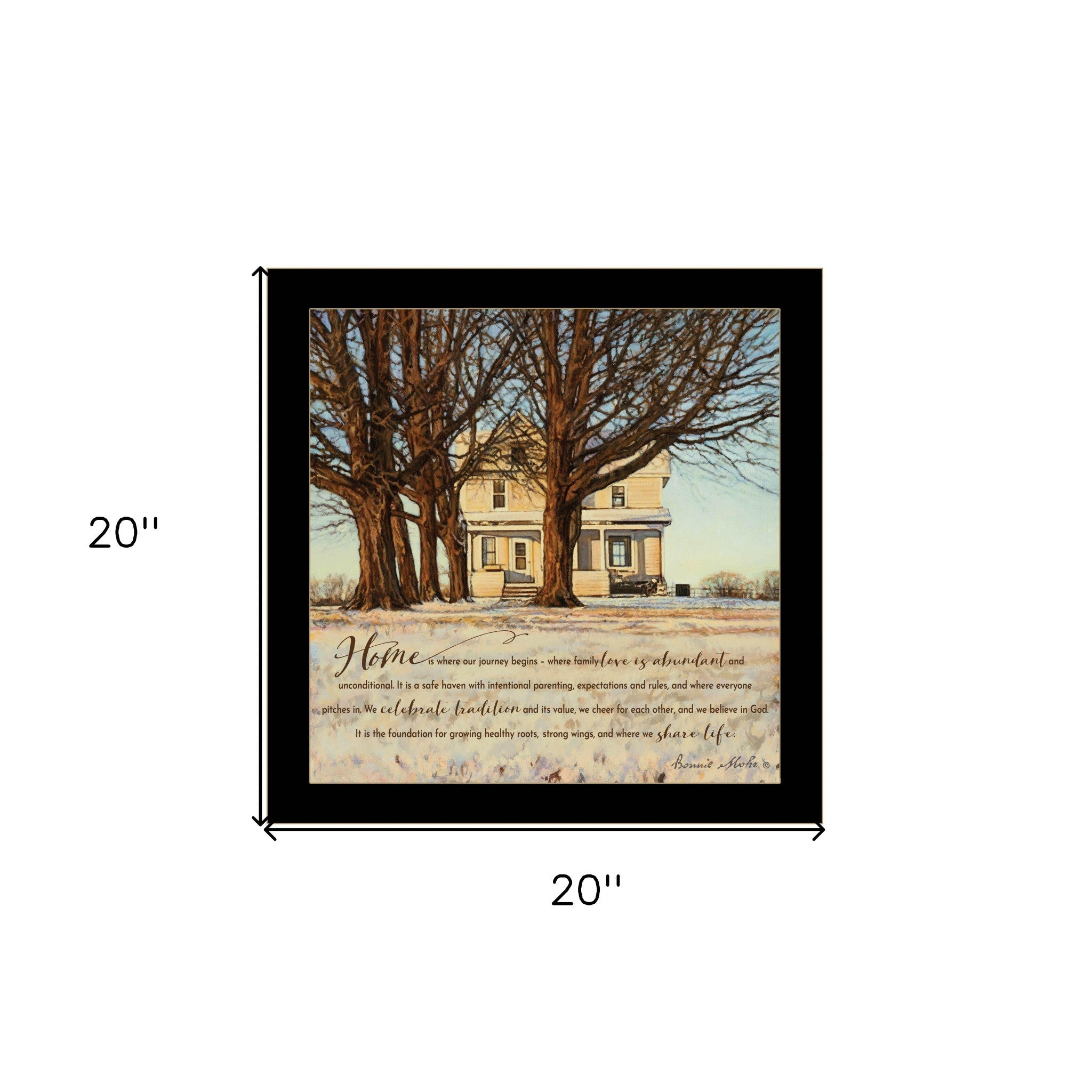 Home 3 Black Framed Print Wall Art - Wize - Z