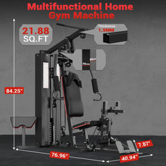 Home Gym Station, 150LBS Weight Stack - Wize - Z