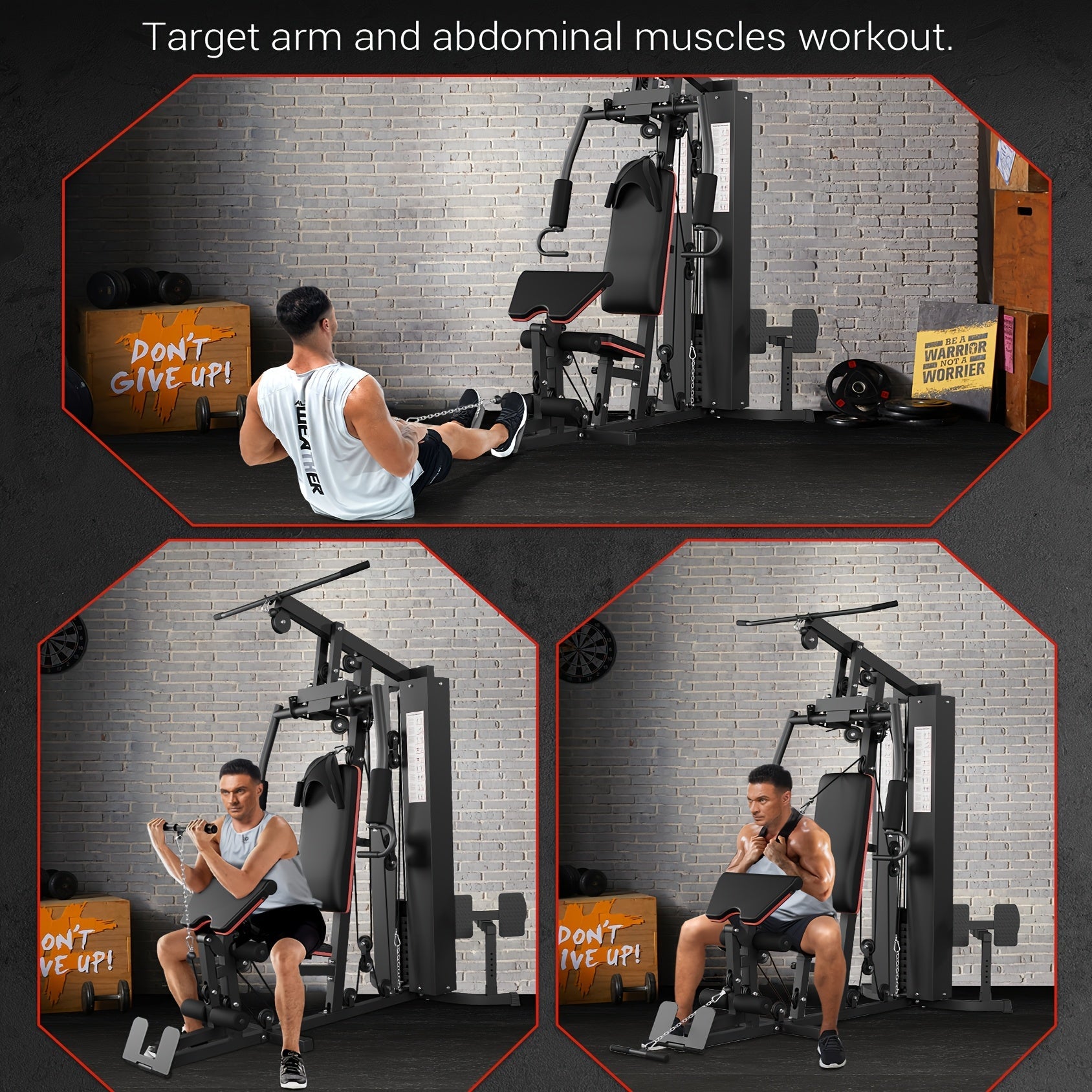 Home Gym Station, 150LBS Weight Stack - Wize - Z