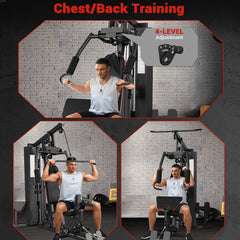 Home Gym Station, 150LBS Weight Stack - Wize - Z