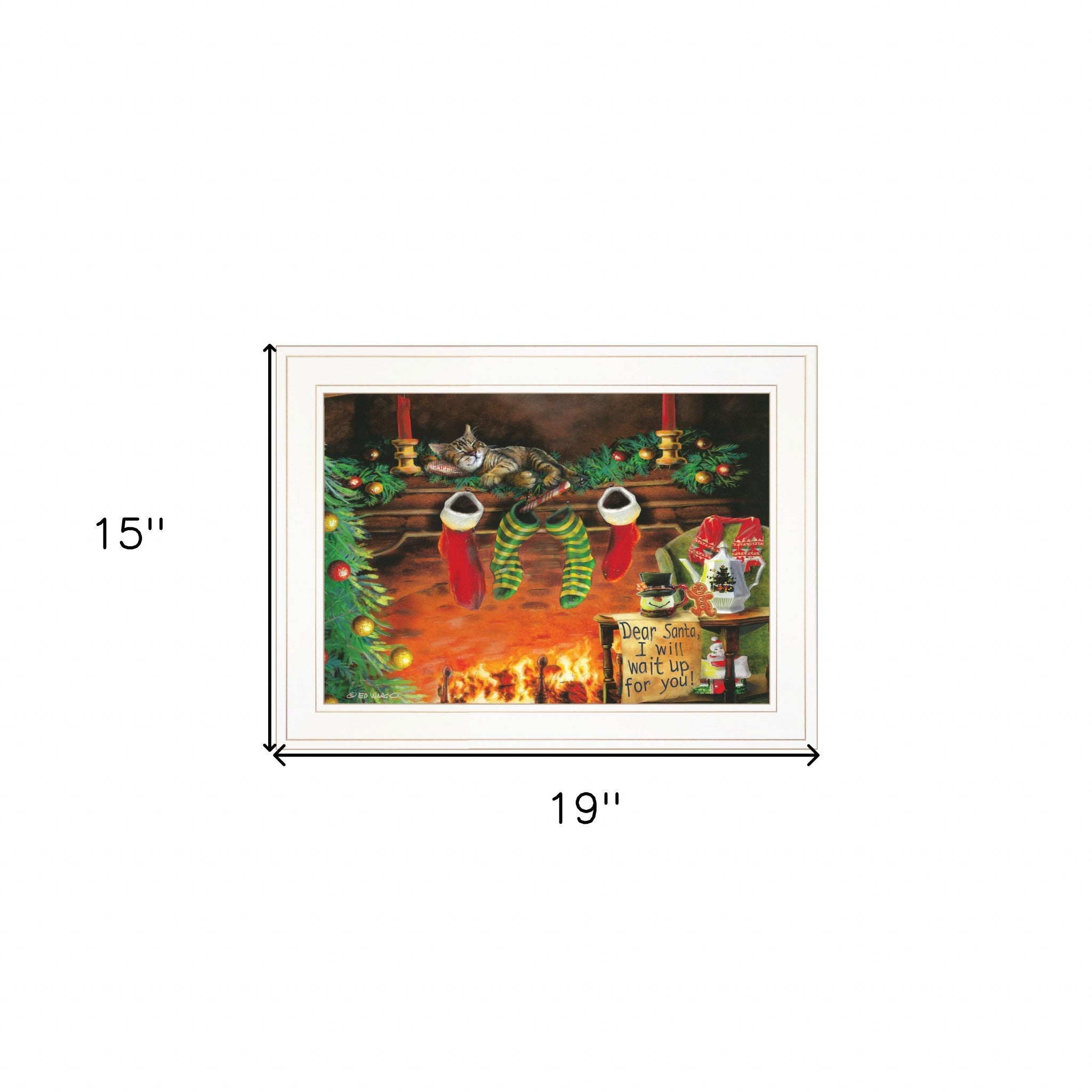 I Will Wait Up 2 White Framed Print Wall Art - Wize - Z