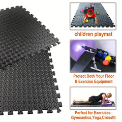 Interlocking Fitness Mats 20pcs Black EVA Interlocking Fitness Mats - Wize - Z