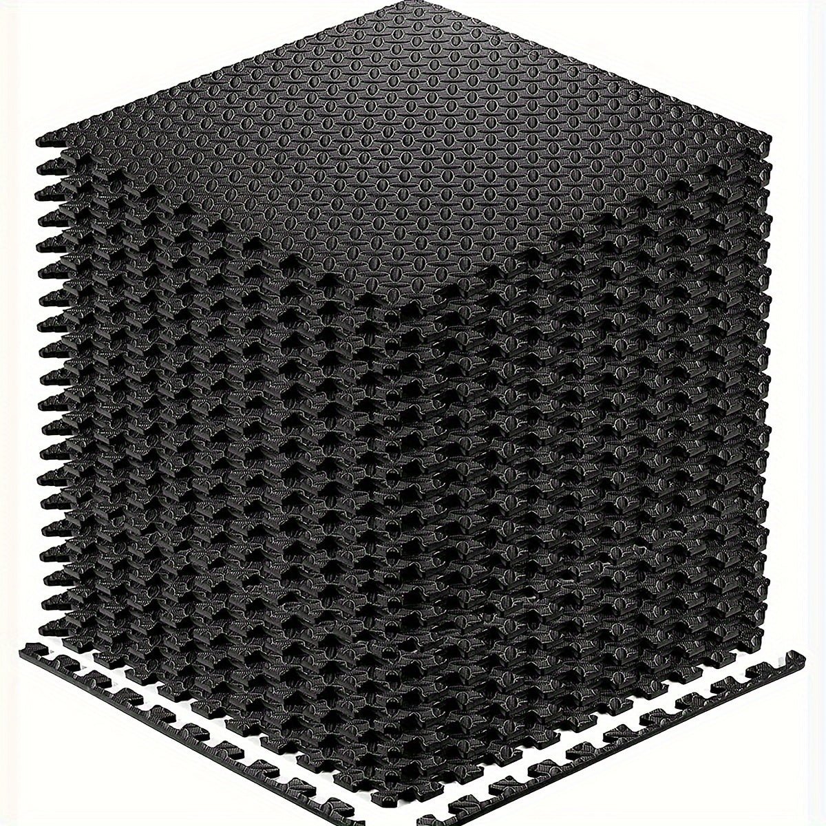 Interlocking Fitness Mats 20pcs Black EVA Interlocking Fitness Mats - Wize - Z
