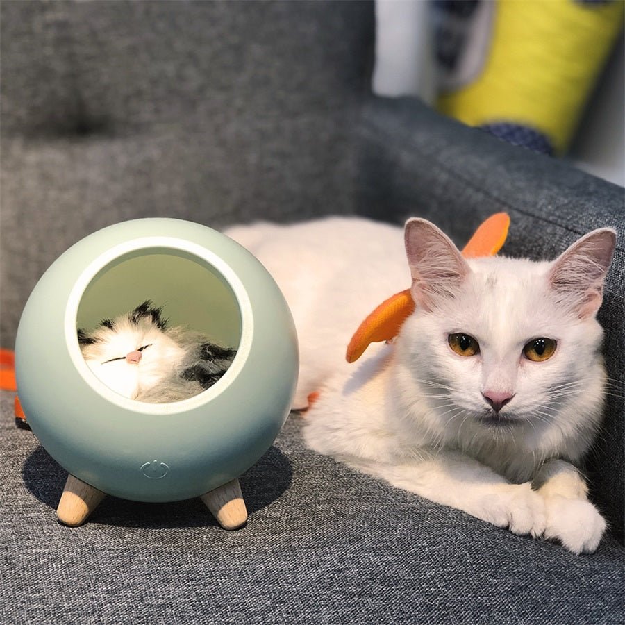 LED Cat Light USB Touch Night Llight Bionic Cat Stepless Dimming Atmosphere Night Light Room Decoration Lamp Holiday Gift - Wize - Z