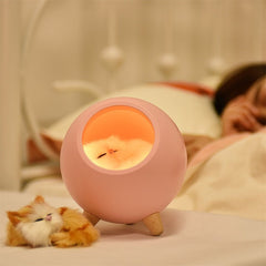 LED Cat Light USB Touch Night Llight Bionic Cat Stepless Dimming Atmosphere Night Light Room Decoration Lamp Holiday Gift - Wize - Z