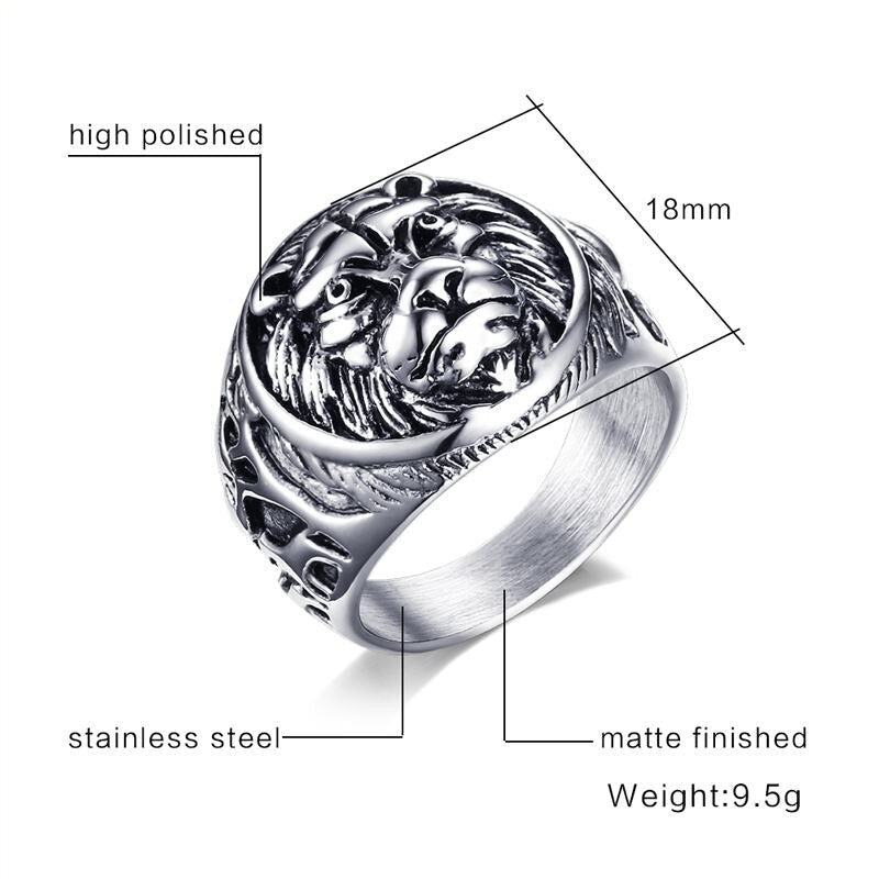 Lion Head Rings - Wize - Z