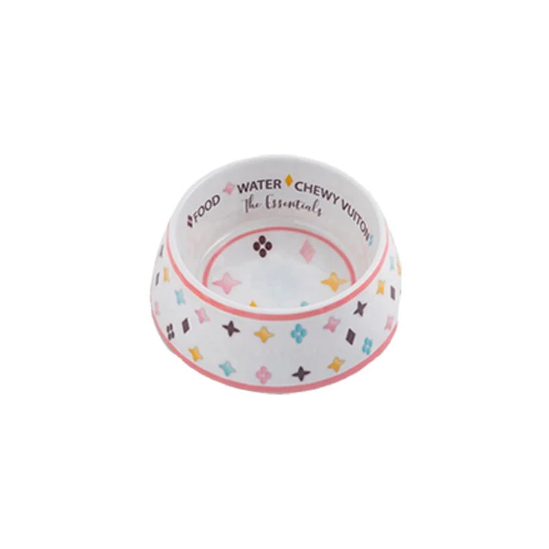 Luxury Stainless Steel Dog Bowls Non Slip Designer Pet Food Water Feeder Set Pet Bowls With Placemat - Wize - Z