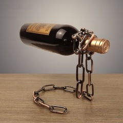 Magic Iron Chain Wine Bottle Holder - Wize - Z