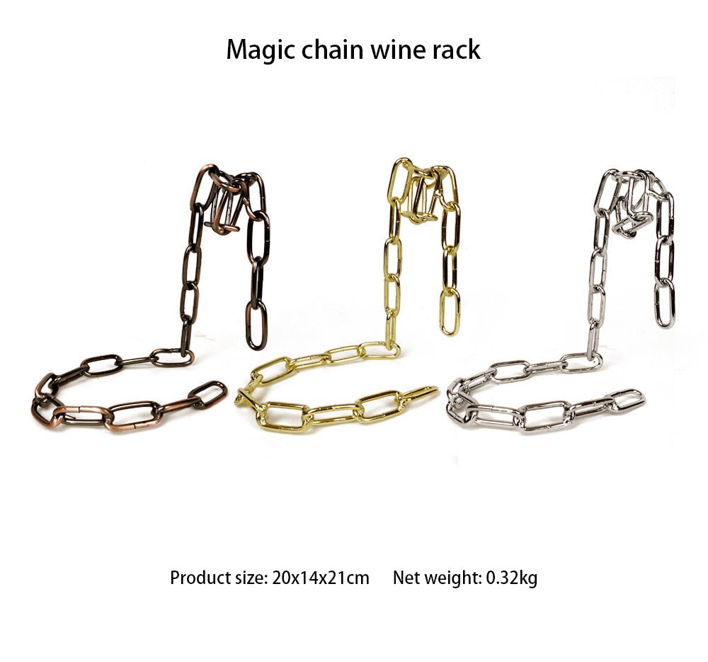 Magic Iron Chain Wine Bottle Holder - Wize - Z