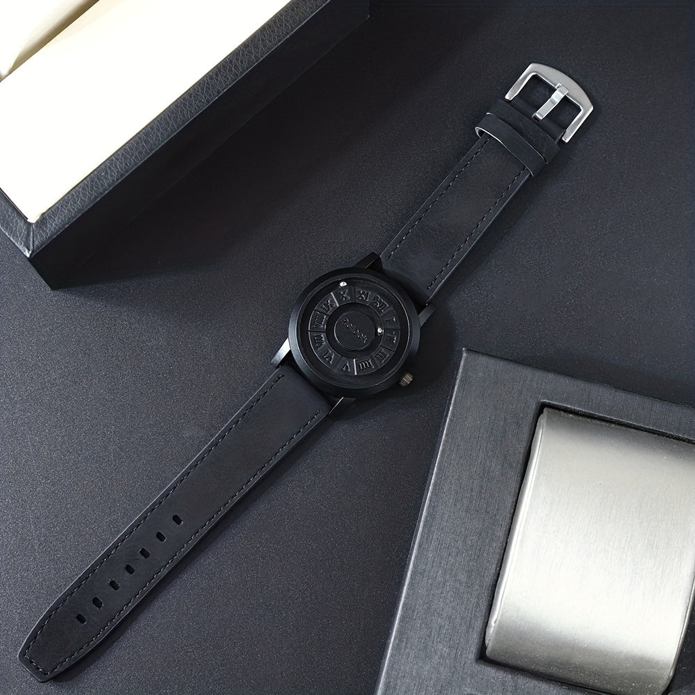 Men's Magnetic Quartz Watch with Analog Display - Wize - Z