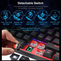 Mini Mechanical Gaming Wired Keyboard - Wize - Z