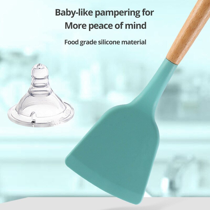 Non Stick Pot Spatula And Spoon - Wize - Z