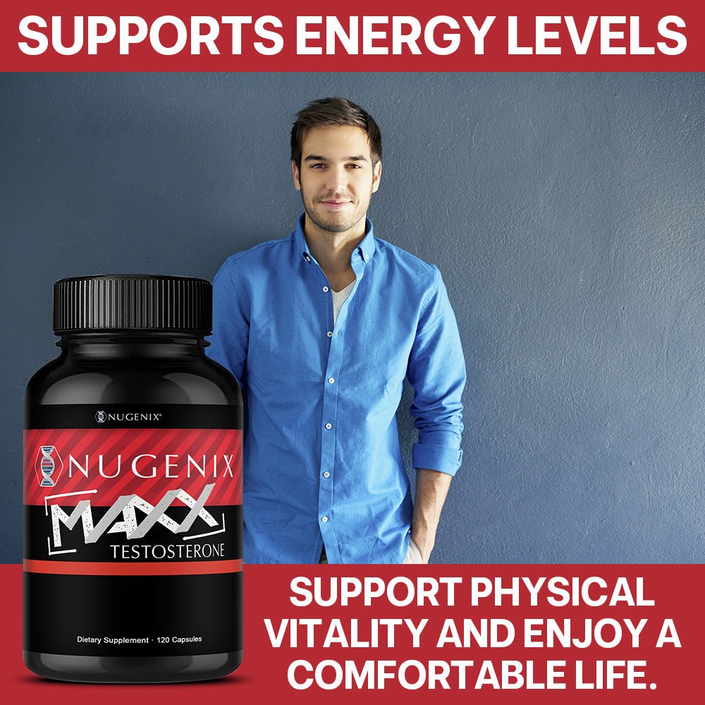Nugenix Maxx - Maximum Total Testosterone Formula for Men, 120 Capsules - Wize - Z