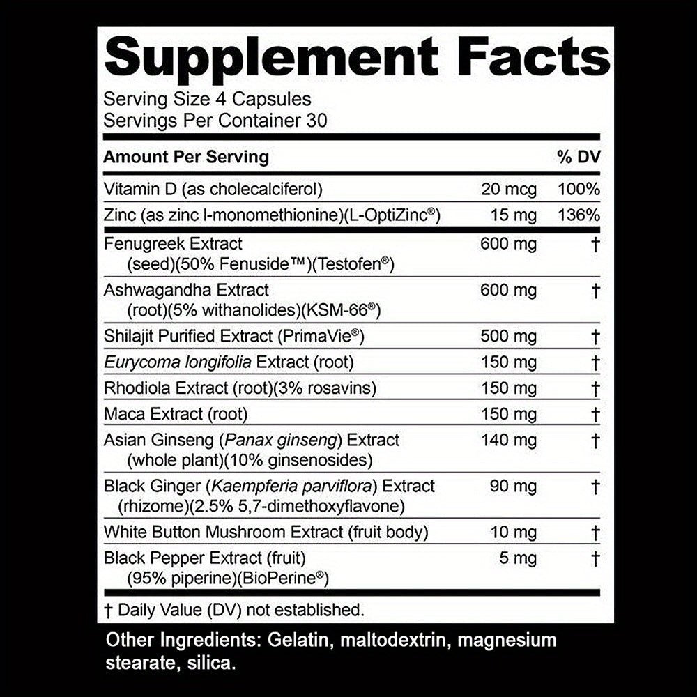 Nugenix Maxx - Maximum Total Testosterone Formula for Men, 120 Capsules - Wize - Z