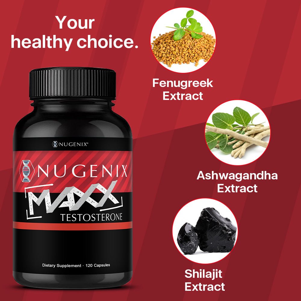 Nugenix Maxx - Maximum Total Testosterone Formula for Men, 120 Capsules - Wize - Z