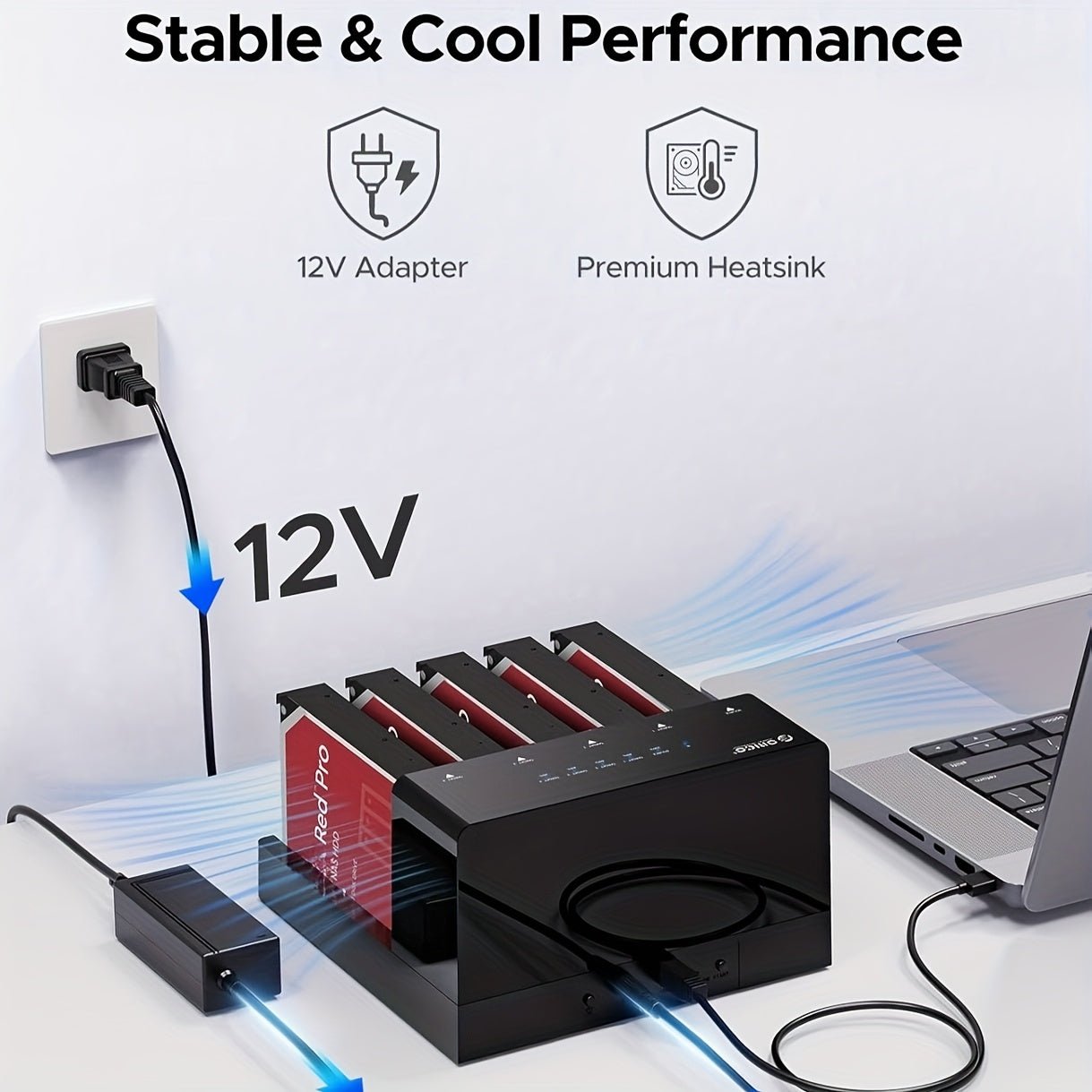 USB 3.0 5 Bay Hard Drive Docking Station with Offline Cloning 3.5 SATA - Wize-Z