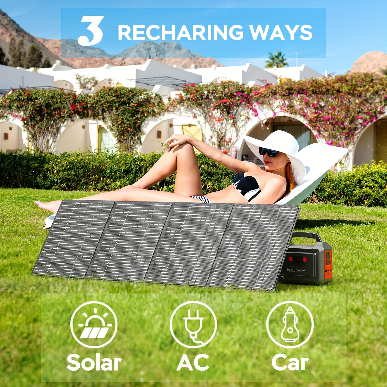 Portable Power Station 200W/300W Peak Camping Solar Generators - Wize - Z