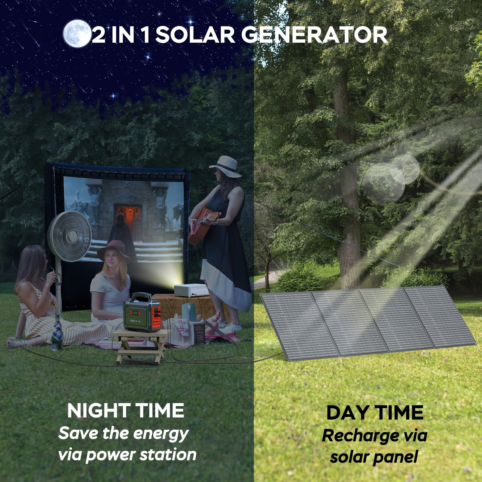 Portable Power Station 200W/300W Peak Camping Solar Generators - Wize - Z