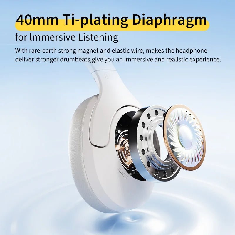 QCY H3 Lite ANC Wireless/Wired Headphones Bluetooth 5.3 Foldable Over Ear Headset HIFI Sound 60H Playtime Earphones Dual Connect - Wize - Z