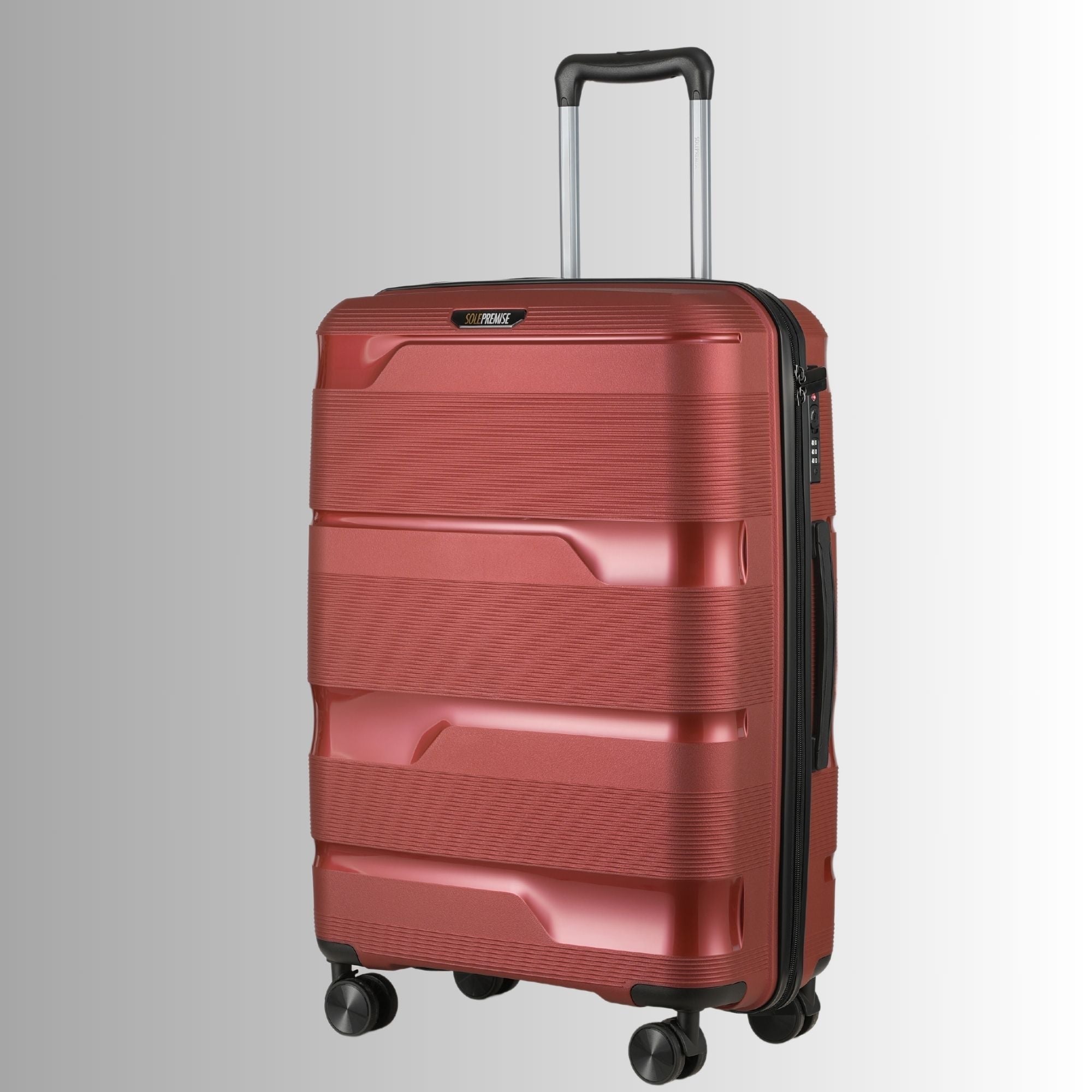 Red Hardcase Roller Luggage Set (28', 24' and 20') - Wize - Z