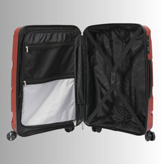 Red Hardcase Roller Luggage Set (28', 24' and 20') - Wize - Z