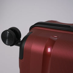 Red Hardcase Roller Luggage Set (28', 24' and 20') - Wize - Z