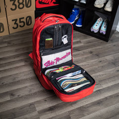 Red Leather Carry - On Roller Bag (Only 150 Made) - Wize - Z