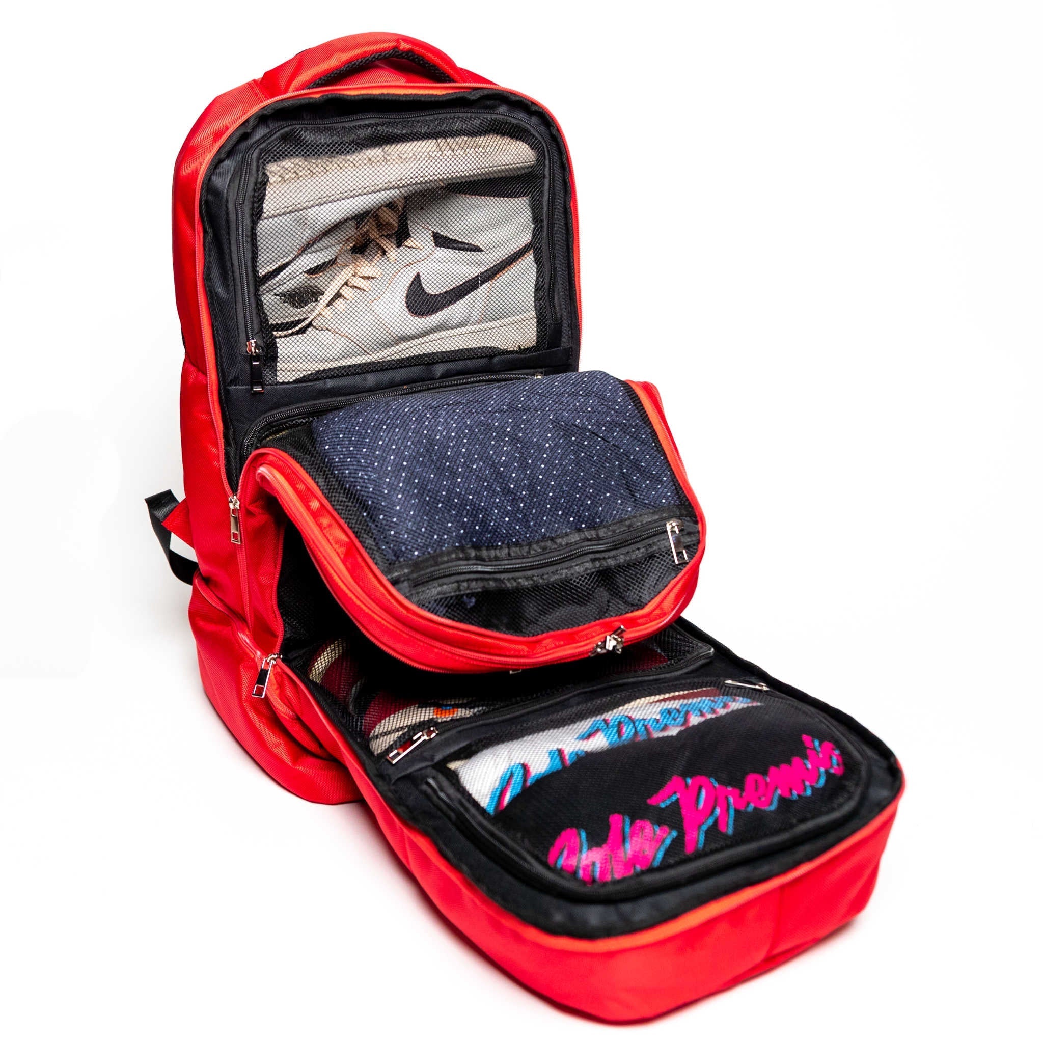 Red Polyester Carry - On Patented Backpack (Only 300 Made) - Wize - Z