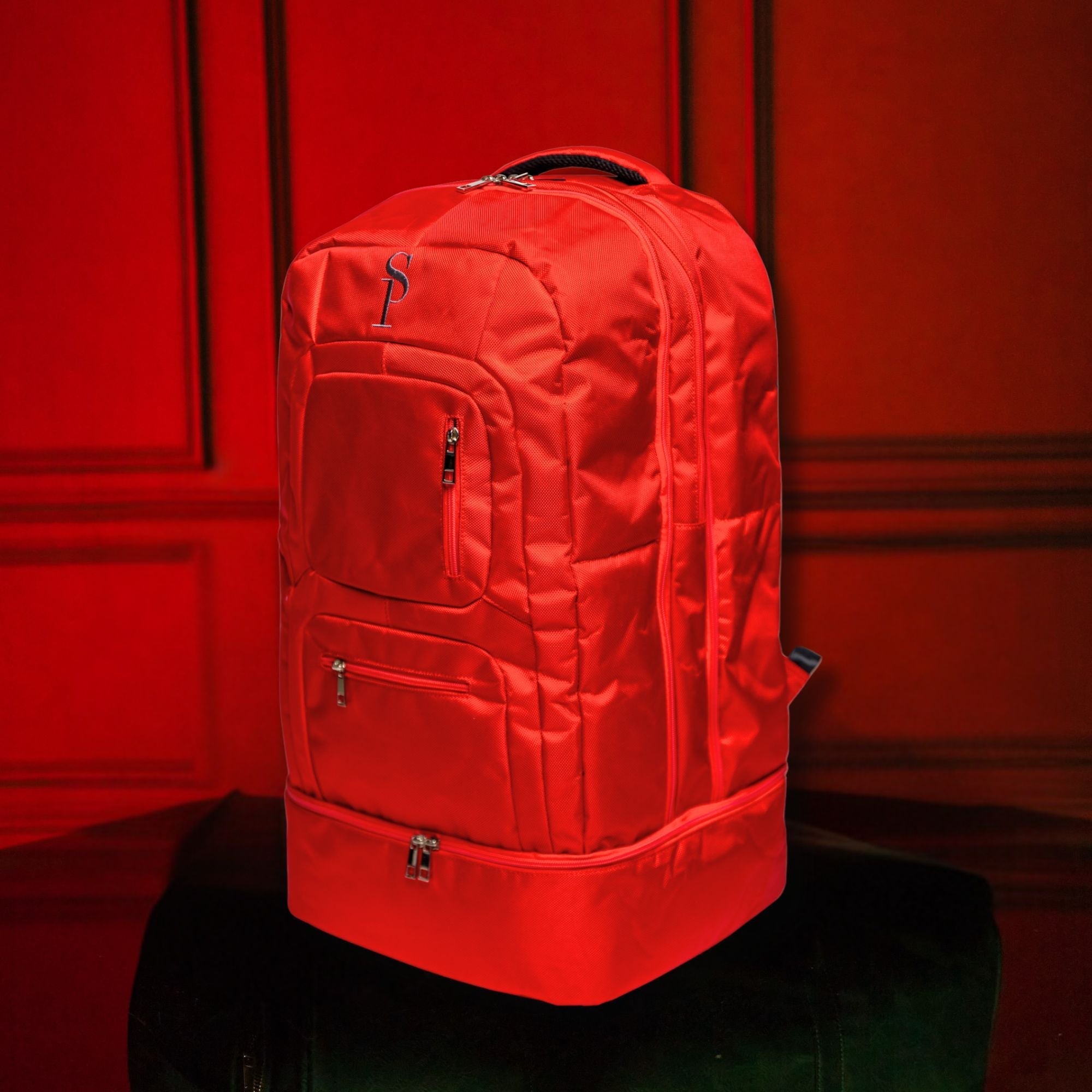 Red Polyester Carry - On Patented Backpack (Only 300 Made) - Wize - Z