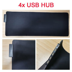 RGB Mouse Pad with Cable - Wize - Z