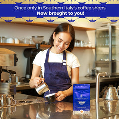 San Pietro Di Puglia Authentic Italian Coffee - 12oz Whole Bean Bag, Medium Roast Crema - Wize-Z