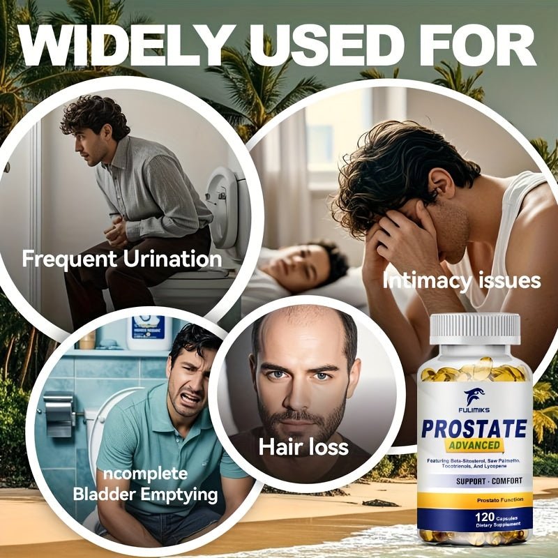 Saw Palmetto Supplement for Men: Prostate & Urinary Health, Energy Boost, Heart & Immune Support - Wize-Z