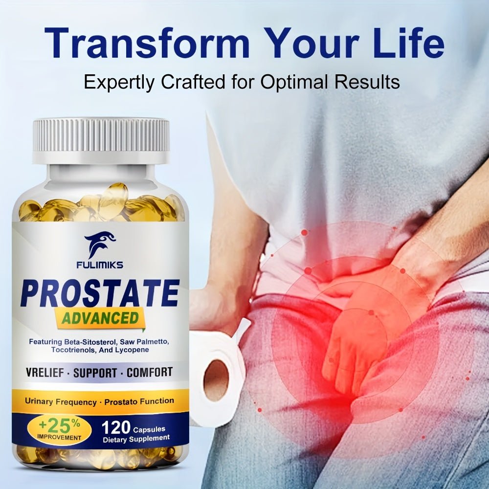 Saw Palmetto Supplement for Men: Prostate & Urinary Health, Energy Boost, Heart & Immune Support - Wize-Z