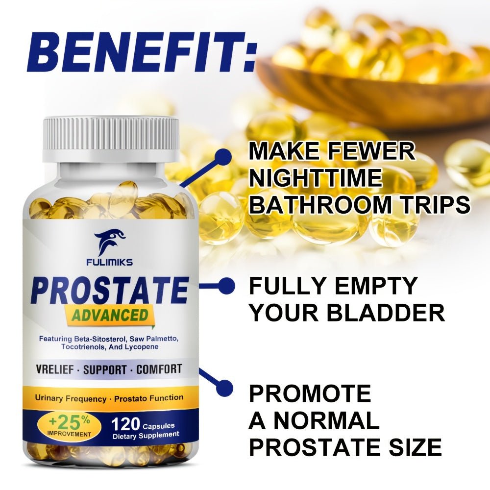 Saw Palmetto Supplement for Men: Prostate & Urinary Health, Energy Boost, Heart & Immune Support - Wize-Z